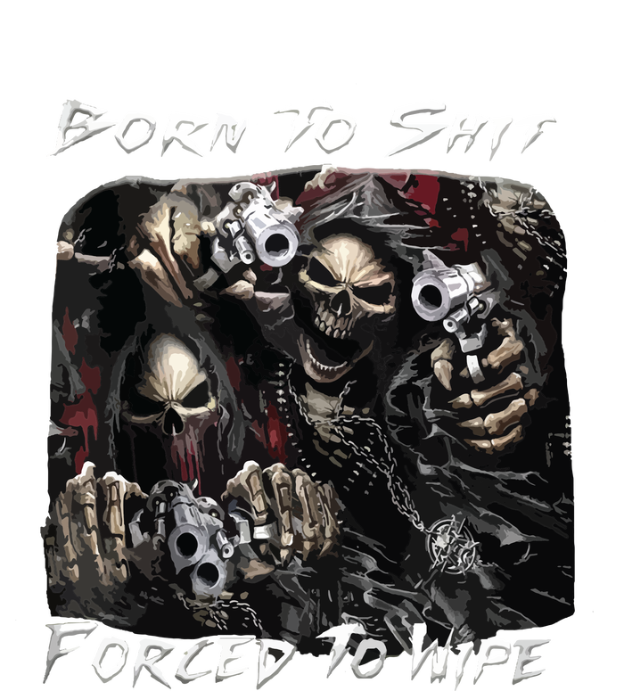 Born To Shit Forced To Wipe Funny Meme Zip Tote Bag