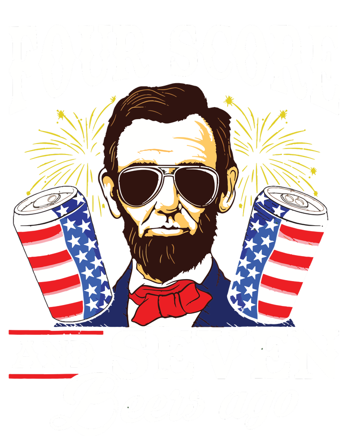 Four Score And 7 Beers Ago 4th Of July Drinking Like Lincoln Sweatshirt Cinch Pack Bag