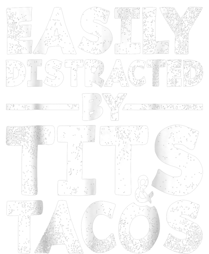 Funny Easily Distracted By Tits And Tacos Gift Adult Humor Gift Cropped Pullover Crew