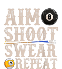 Vintage Retro Aim Shoot Swear Repeat Funny Pool Billards Gift Infant Fleece One Piece