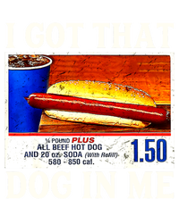 Retro Vintage I Got That Dog In Me Funny Hotdog Striped Beanie with Solid Band