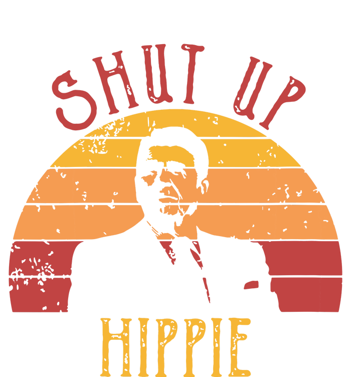 Funny Shut Up Hippie Ronald Regan Conservative Anti Liberal Vneck Sustainable Bucket Hat