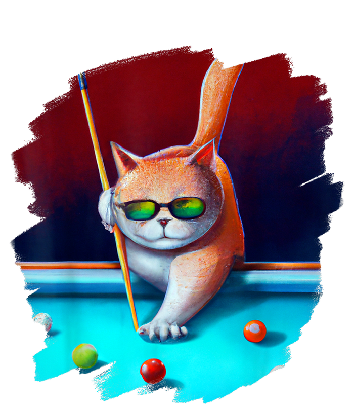 Cool Funny Cat Playing Pool Billiards In Lounge Best Gifts For Player Women's T-Shirt