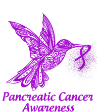 Pancreatic Cancer Awareness Hummingbird With Purple Ribbon Kids Hoodie