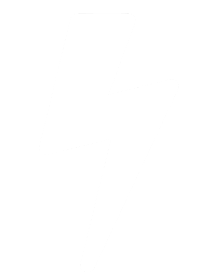 Simple Lightning Bolt In White Thunder Bolt Graphic Women's T-Shirt