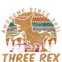 Three Rex 3rd Birthday Gift Third Dinosaur 3 Year Old Tie Dye Hoodie