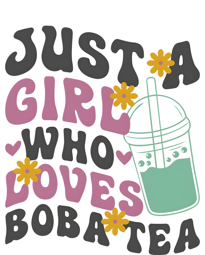 Just A Girl Who Loves Boba Tea Cute Toddler Zip Fleece Hoodie