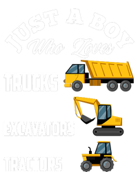 Just A Boy Who Loves Trucks Excavators Tractors Boy T-Shirt