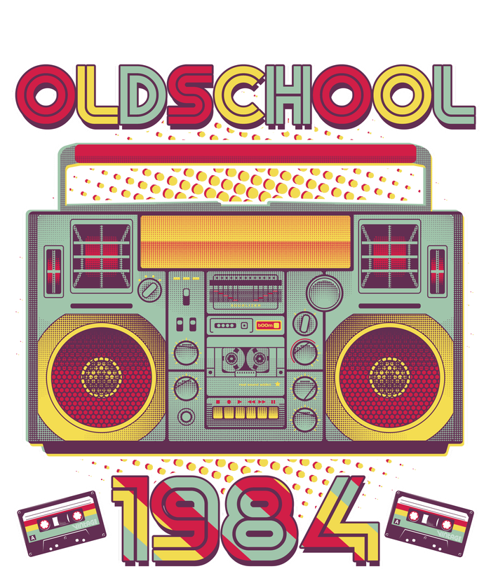 Oldschool Boombox 1984 40th Birthday Ladies Essential Flowy Tank