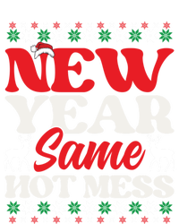 New Year Same Hot Mess Funny Graphic Graphic Gift Ladies Essential Flowy Tank