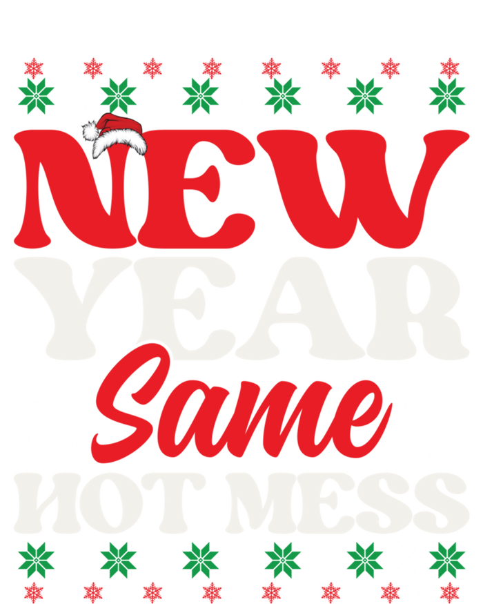 New Year Same Hot Mess Funny Graphic Graphic Gift Ladies Essential Flowy Tank