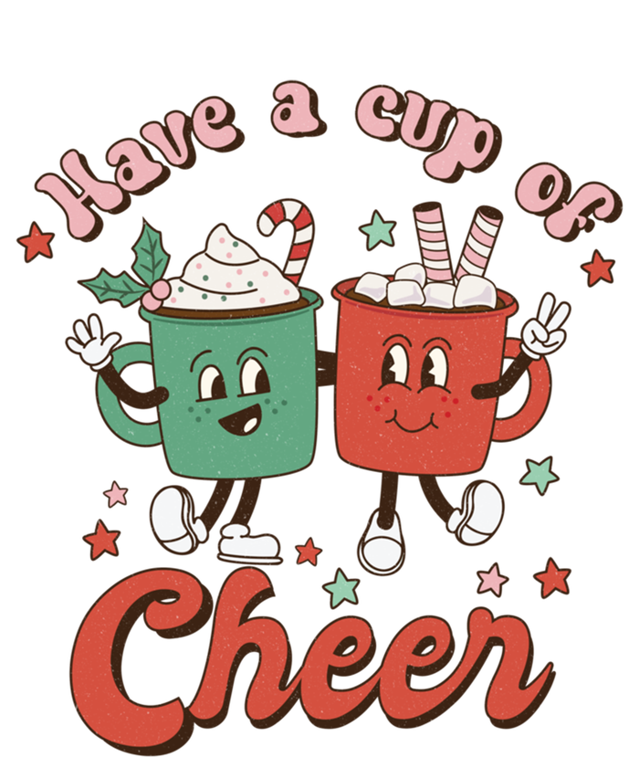 Retro Vintage Christmas Have A Cup Of Cheer Funny Cute Cocoa Gift Women's T-Shirt