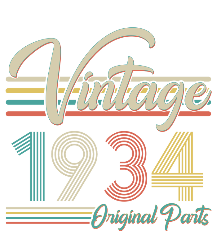 Vintage Original Parts 1934 90th Birthday Women's V-Neck T-Shirt