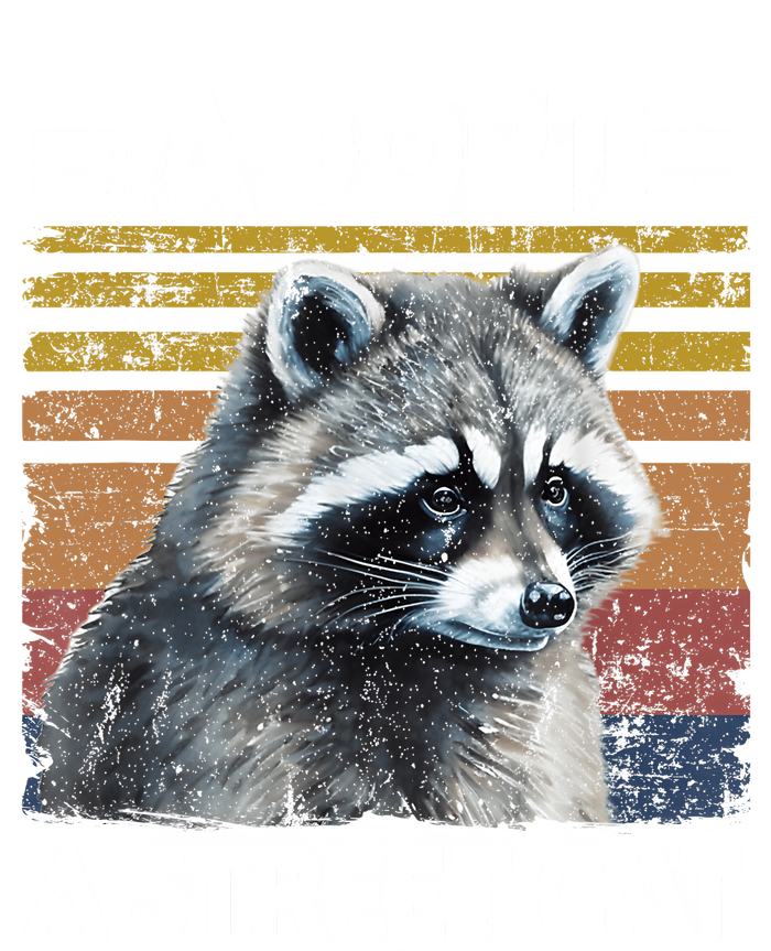 Adopt A Cat Street Watercolor Raccoon T-Shirt