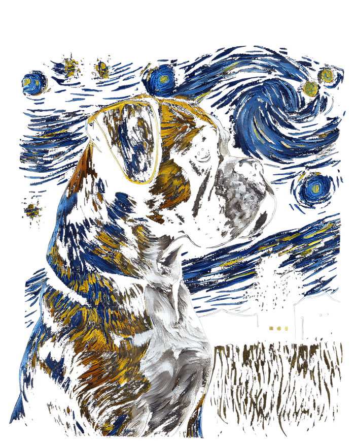 Boxer Dog Starry Night Dogs Lover Gifts Graphic Tall T-Shirt