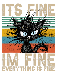 Its Fine Im Fine Everything Is Fine Funny Black Cat Women T-Shirt