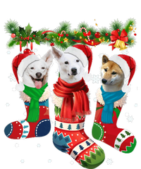 Three Canaan Dogs In Christmas Socks Toddler Zip Fleece Hoodie