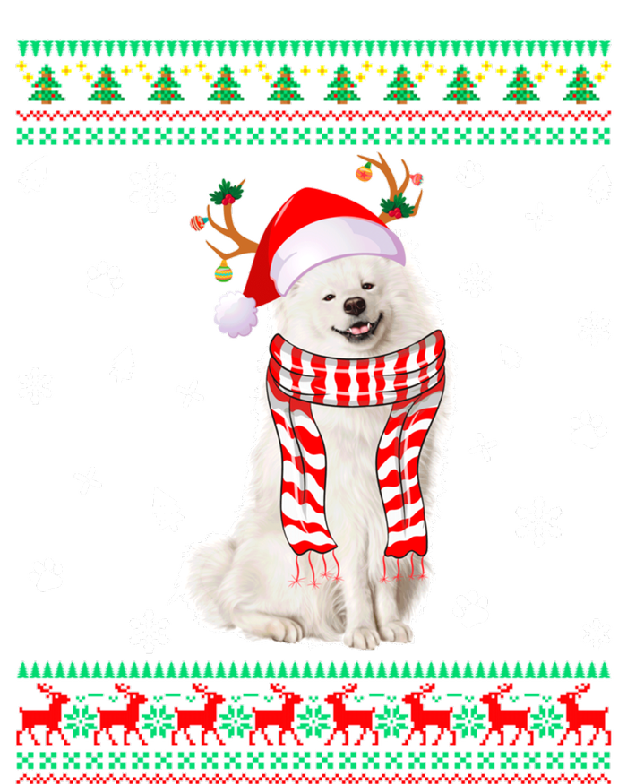 Ugly Sweater Christmas American Eskimo Dog Santa Reindeer Kids Long Sleeve Shirt