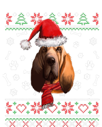 Ugly Sweater Christmas Bloodhound Dog Santa Hat Pajama Insulated Varsity Jacket