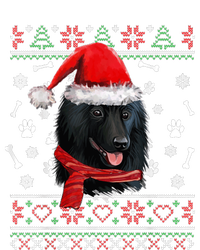 Ugly Sweater Christmas Schipperke Dog Santa Hat Pajama Xmas Womens Cotton Relaxed Long Sleeve T-Shirt