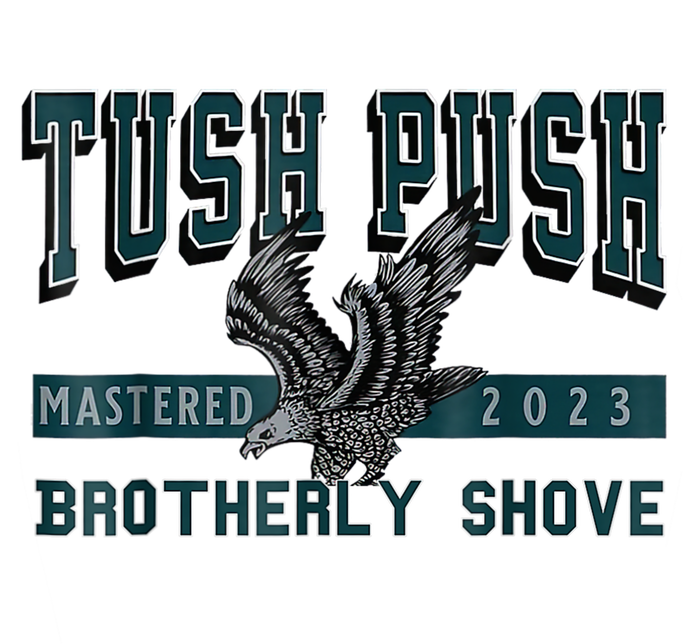 The Tush Push Eagles Brotherly Shove Drawstring Bag