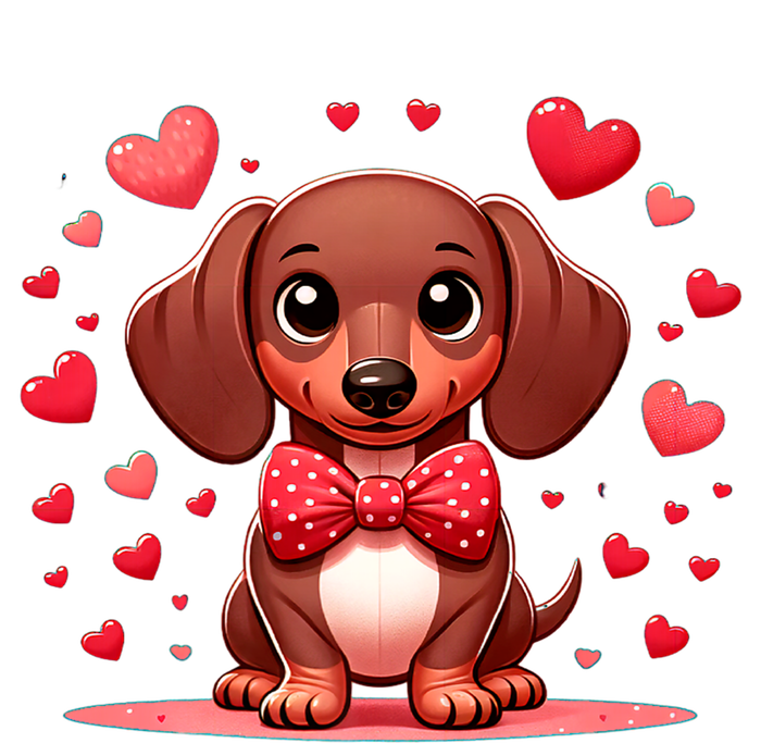 Valentines Day Wiener Dog Dachshund Valentine Hearts Doxie Gift T-Shirt