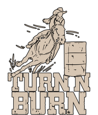 Barrel Racing Racer Rodeo Turn N Burn Tie-Dye T-Shirt