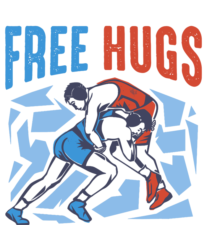 Free Hugs Funny Wrestling Gifts For Wrestlers Boy Youth Performance Sprint T-Shirt