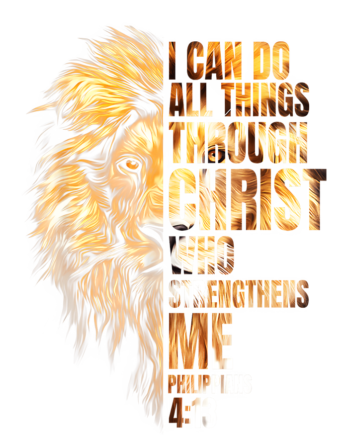 Christian I Can Do All Things Through Christ Lion Faith Button