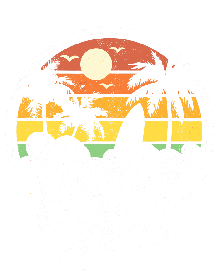 Surfer Girl Beach Retro 70s Summer Surfing Vacation Gift Hoodie