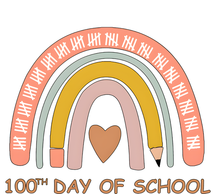 100th Day Of School Rainbow Teacher Garment-Dyed Sweatshirt