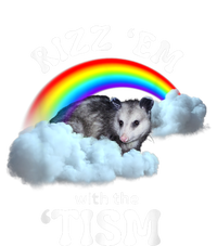 Rizz Em With The Tism Meme Autistic Opossum Autism Funny Women's Strappy Tank