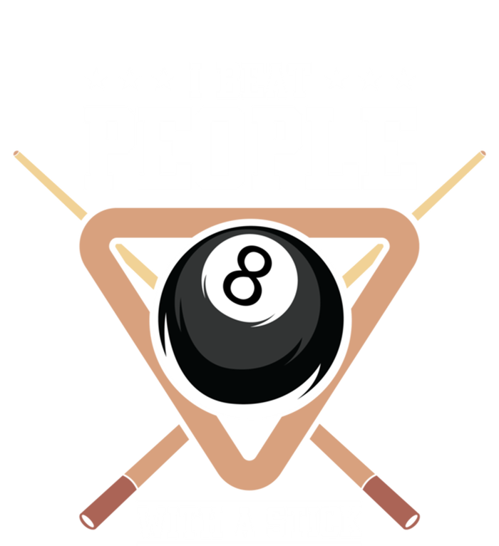 I Beat People With A Stick Eight Ball Billiards Pool Player Cool Gift Women's Racerback Tank