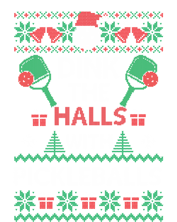 Pickleball Dink The Halls Ugly Christmas Pickleball Gift Women's V-Neck T-Shirt