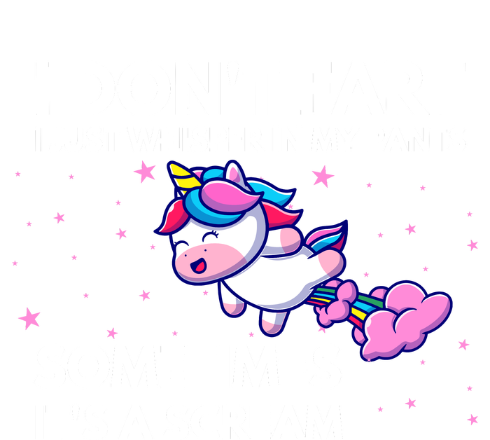 I DonT Fart I Just Whisper In My Pants Funny Unicorn Insulated Varsity Jacket