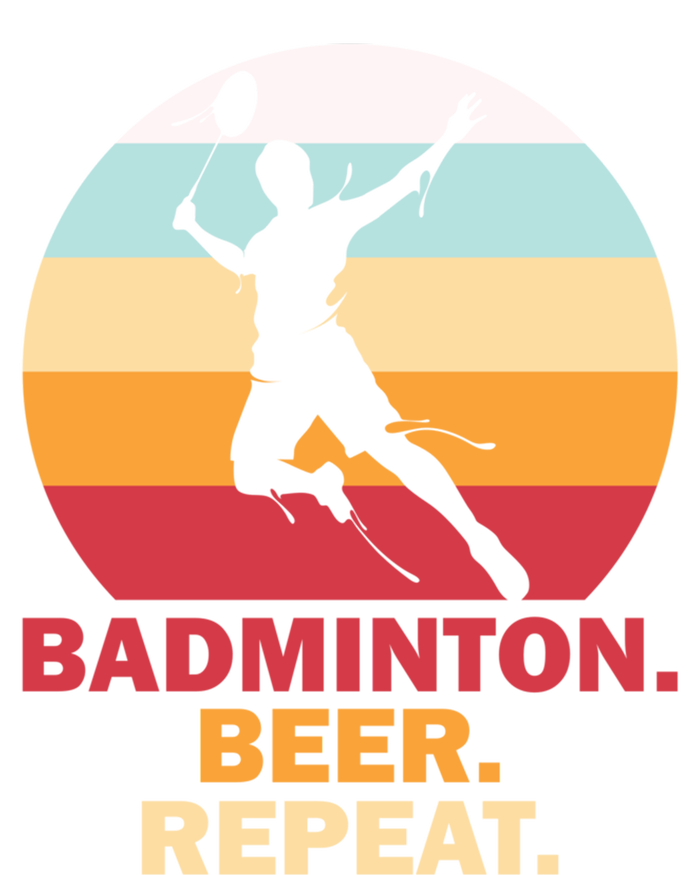 Badminton Beer Repaet Badminton Cool Gift Premium T-Shirt