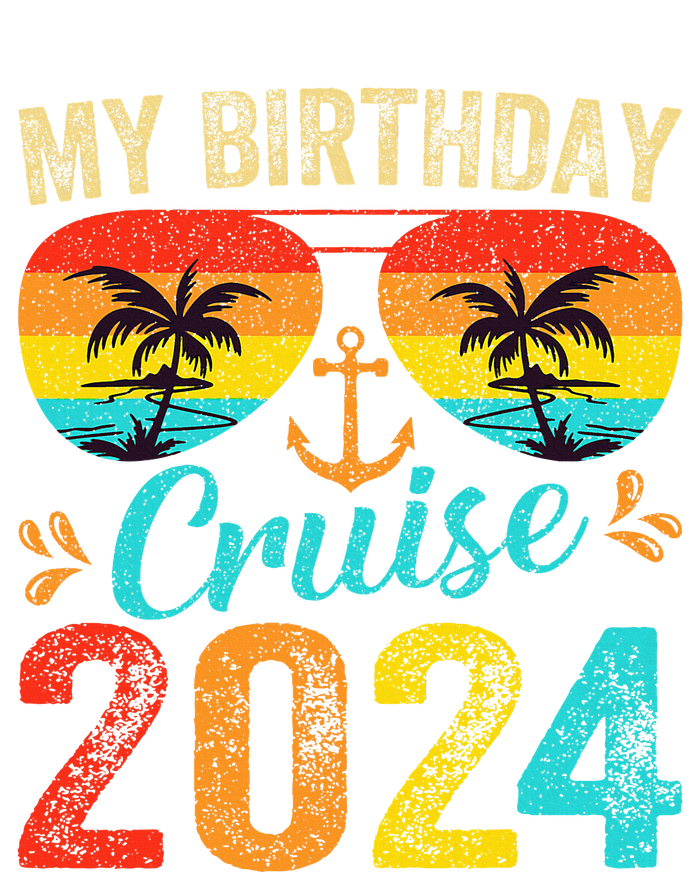 My Birthday Cruise 2024 Party Cruise Birthday Vacation  Women's Racerback Tank