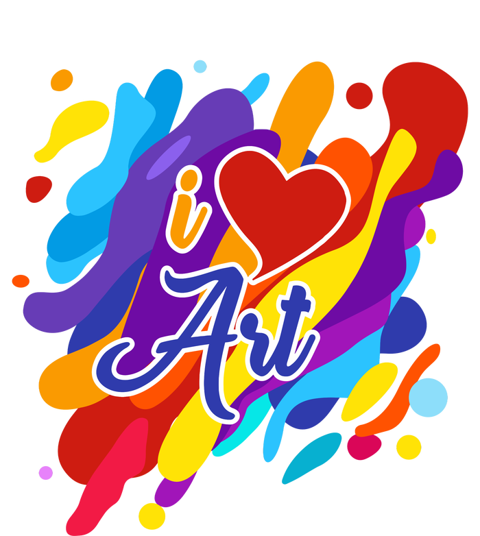 Cool I Love Art Teacher Artist Gift Supplies Full Zip Hoodie