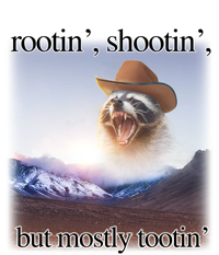 Rootin Shootin But Mostly Tootin Cowboy Raccoon Word Art Full-Length Apron With Pockets