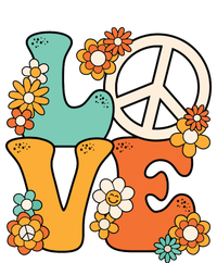 Peace Sign Love 60s 70s Costume Groovy Hippie Theme Party Women's Fleece Hoodie