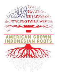 American Grown Indonesian Roots America Indonesia Tree Flag Long Sleeve Shirt