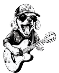 Golden Retriever Dog Playing Guitar Rock On Guitarist Wo 7-Panel Snapback Hat