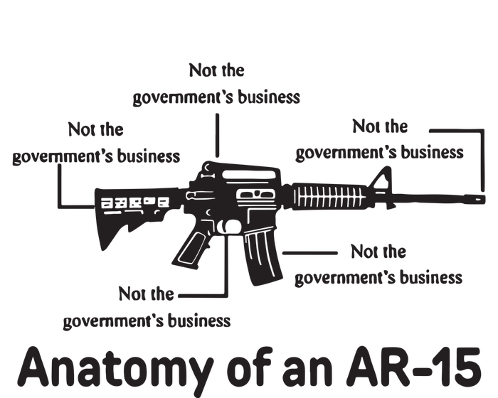 Not The Governments Business Anatomy Of An Ar15 Adult ChromaSoft Performance T-Shirt