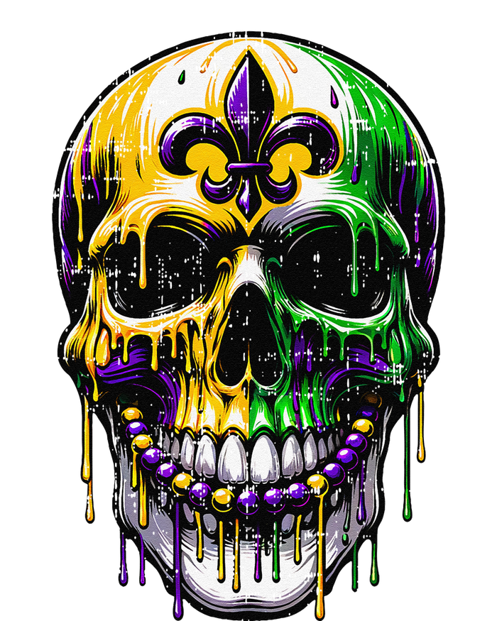 Fleur De Lis Mardi Gras Skulls T-Shirt