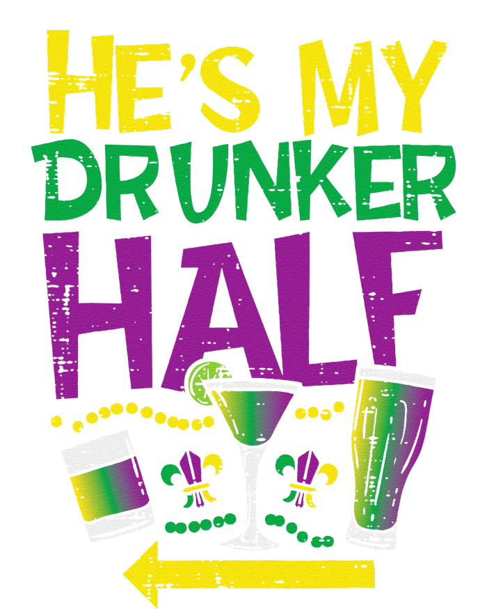 HeS My Drunker Half Matching Couple Friend Mardi Gras Sustainable Beanie