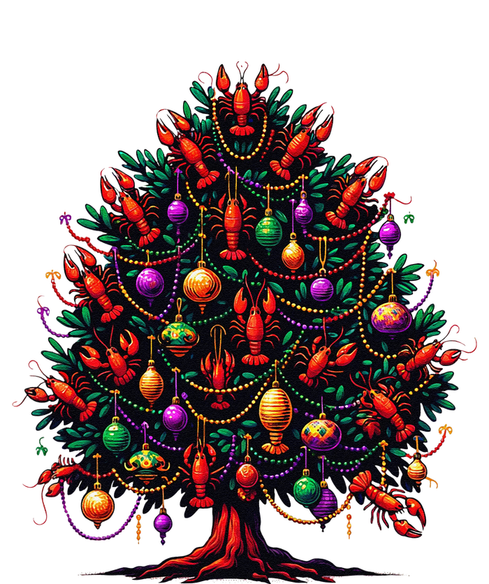 Crawfish Crayfish Mardi Gras Tree New Orleans Festival T-Shirt