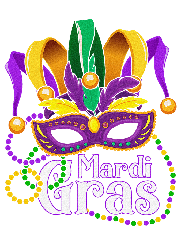 Mardi Gras Beads Feathered Mask For T-Shirt