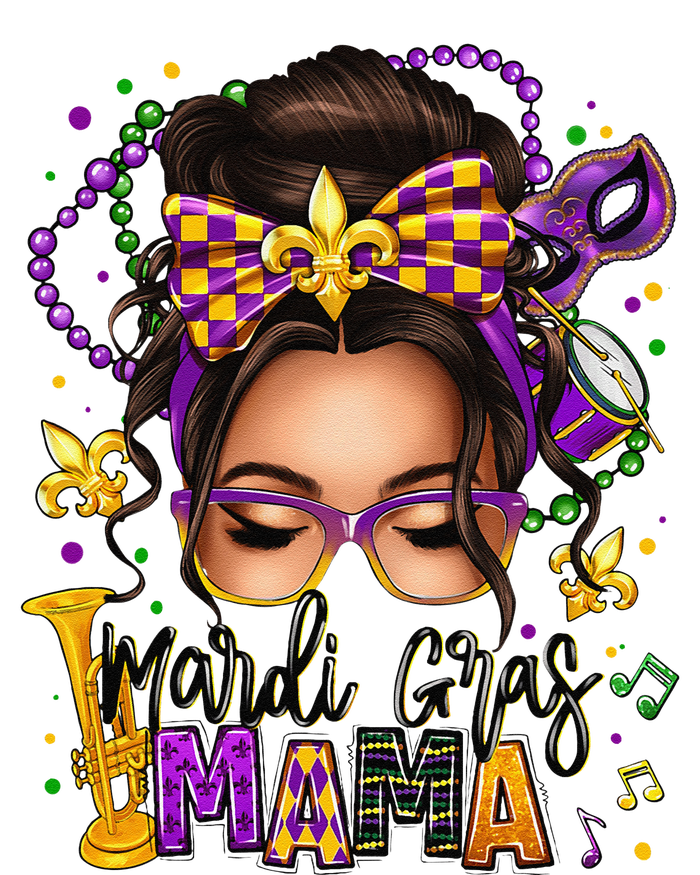 Mardi Gras Mama Messy Bun Mardi Gras Queen Carnaval Hoodie