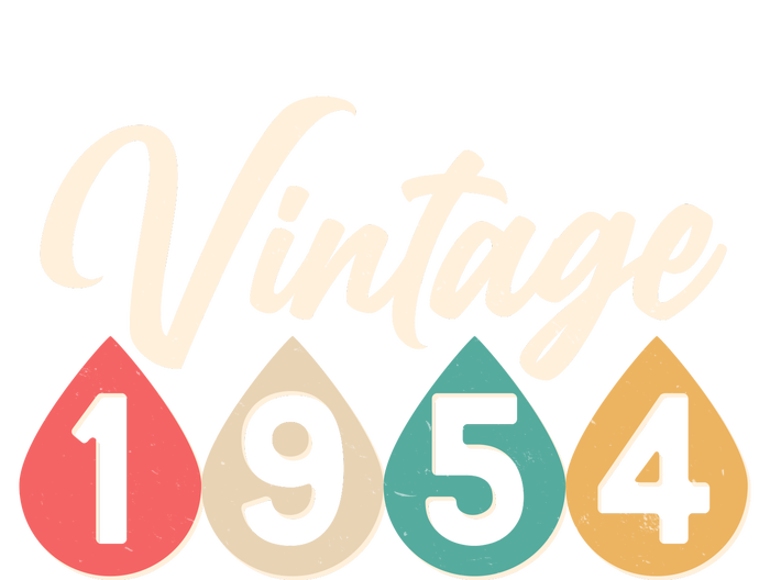 Vintage 1954 70th Birthday Retro Teardrop Design T-Shirt