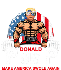 Funny Donald Pump Swole America Gym Fitness Trump 2024 Kids Sweatshirt